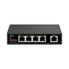 AVYCON - AVN-S05-1P04W65G - 4+1 Port Network Unmanaged Switch with 4 PoE/PoE+ Gigabit Ports with 1 Uplink Port, Total PoE budget of 58W