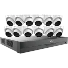 Dahua - C865E124A - HDCVI Kit: 16-CH, 4K Analytics+ Penta-brid DVR + 12x 5MP, Mini Eyeball Cameras