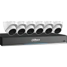 Dahua - C888E64A - HDCVI Kit: 8-CH, 4K Pro Analytics + Penta-brid DVR + 6x 4K, WDR, Mini Eyeball Cameras