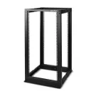 Cyber Power - CR25U40001 - 25U 19" 4-post Open Frame Rack, 600mm Wide, 22"-40" Depth Adjustable, Black, 1323lbs (600kg) Loading Capacity, Ships Knock-down, 5 year Warranty