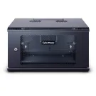 Cyber Power - CR6U61003 - 6U 19" Wall Mount Enclosure, 600mm Wide, 600mm Deep, Hex Perforated Metal Door, Side Panels, Locking Doors/Panels, Black