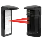 SECO-LARM - E-931-S50RRLQ - 50ft Large Reflective Sensor. Range: Up to 50 ft. 12~250 VAC/VDC. Larger sensor and reflector for more convenient alignment and adjustment. Wall or pole-mountable. Includes hood for sensor and reflector.