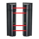 SECO-LARM - E-964-Q660Q - Quad-Photobeam Detector for indoor or outdoor use. Range: Up to 660ft (200m) outdoors and 1,320ft (400m) indoors. Multi-frequency, laser beam alignment, built-in heater, IP66 weatherproof, environmental output, 12~24 VAC/VDC