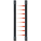 SECO-LARM - E-9660-8B25 - Curtain Sensor. Length: 60⅛", with 8 photoelectric beams. Range: Up to 25ft outdoor and 50ft indoor. NO/NC relay output, anti-tamper circuit, and LED alignment indicator. Black enclosure.