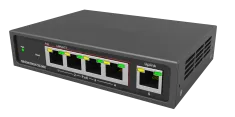 Hanwha - EN-SW05m-001 - WiseNet SKY Switch SW05m (4-Port Managed PoE+, with 100M Uplink)