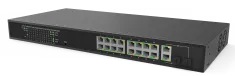 Hanwha - EN-SW18m-001 - WiseNet SKY Switch SW18m (16-Port Managed PoE+, with 2xGig Uplink)