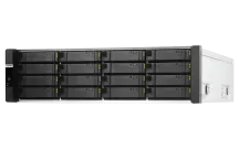 QNAP - ES1686dc-2123IT-64G-US - QNAP 16-Bay Active-Active Dual Controller ZFS NAS and iSCSI/ IP-SAN. 3U, SAS 12G (compatible with SAS 6G), 3 x Gigabit LAN, 4x10GbE(SFP+), 40GbE-ready