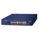Planet - FGSD-1821P - 16-Port 10/100TX 802.3at PoE + 2-Port 10/100/1000T + 1-Port shared 1000X SFP Unmanaged Gigabit Ethernet Switch