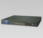 Planet - GS-5220-16UP2XV - L2+ 16-Port 10/100/1000T Ultra PoE + 2-Port 10G SFP+ Managed Switch with LCD Touch Screen (400W)