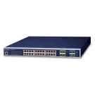 PLANET - GS-5220-24PL4XR - L3 24-Port 10/100/1000T 802.3at PoE + 4-Port 10G SFP+ Managed Switch with System Redundant Power