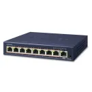 Planet - GSD-908HP - 8-Port 10/100/1000T Gigabit 802.3at POE Ethernet Switch plus 1-Port Gigabit Ethernet Switch (100W POE Budget with External Power Supply, VLAN mode support)