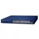 Planet - GSW-2824P - 24-Port 10/100/1000T 802.3at PoE + 2-Port 10/100/1000T + 2-Port Gigabit TP/SFP Combo Ethernet Switch (250W)