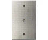 Hanwha - HNW-SS-806 - Line level wall mounted microphone. Anti-ligature and vandal-resistant design. 12 gauge stainless steel. Omni-Directional pickup with 12’ radius/24’ diameter. 12Vdc power required @20mA. 30Hz-15kHz. 2.2kΩ Output Impedance, 60dB 