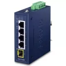 PLANET - IGS-510TF - IP30 Compact size 4-Port 10/100/1000T + 1-Port 100/1000X SFP Gigabit Ethernet Switch (-40~75 degrees C, dual 9~48V DC/24V AC)
