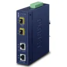 Planet - IGT-2205AT - IP30 Industrial 2-port 10/100/1000T to 2-port 100/1000/2500X SFP Media Converter(-40 to 75 degree C)