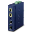 Planet - IGT-900-2T2S - IP30 Industrial 2-Port 10/100/1000T + 2-Port 100/1000/2500X SFP Full Managed Media Converter (-40 to 75 C)