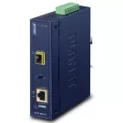 Planet - IGTP-805AT - IP30 Industrial 10/100/1000BASE-T to 100/1000BASE-X SFP Converter with 802.3at PoE+ (-40 to 75C, 12V~48V DC power boost, LFP Supported)