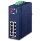 Planet - IPOE-470-12V - IP30 Industrial 4-port 10/100/1000T 95W 802.3bt PoE++ Injector Hub w/ 12V Booster (240 Watts PoE budget, PoE Usage LED, BT/Legacy DIP switch, -40~75 degrees C, dual 12V~54V DC power boost)