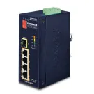 Planet - ISW-514PTF - IP40 4-Port 10/100TX 802.3at PoE + 1-Port 100FX SFP Industrial Fast Ethernet Switch