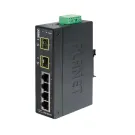 PLANET - ISW-621T - IP30 Slim Type 4-Port Industrial Ethernet Switch + 2-Port 100Base-FX(SC) (-40 - 75 C)