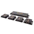 SECO-LARM - MVE-AH1E4-42NQ - 4K HDMI Splitter/Extender 1 x 4 over Cat5e/6. Extends range up to 230ft (70m) over Cat6. Connect HDMI equipment using low-cost Cat5e/6 UTP cables. HDMI over Cat5e/6 without any signal loss. Supports 4K@30Hz resolution. Sp