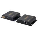 SECO-LARM - MVE-AHMPM-41NQ - HDMI Extender over IP, Tx and Rx Kit, extends 4K HDMI signals up to 393ft (120m) over a single UTP Cat5e/6 cable, supports point-to-point/point-to-many network configuration, HDCP compliant, with wideband IR (38-56kHz) co