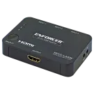SECO-LARM - MVS-AH31-01NQ - HDMI Switcher, 3 HDMI Inputs, supports up to 4K/2K resolution and 3D video, individual status LEDs for each HDMI input, switch will automatically select the active input for added convenience, includes remote control for s