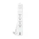 Cyber Power - P406U - Surge 4 Outlets 6 FT Cord 2 USB A