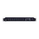 Cyber Power - PDU31001 - Monitored PDU 15A 120V (8) 5-15R Outlets NEMA 5-15P 12ft Cord SNMP 1U