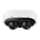 Hanwha - PNM-C12083RVD - Network vandal outdoor 2CH AI IR dome camera, (6MP X 2 sensors) 12MP @ 15fps, 3.4~6.8mm(2x) (95.08°~47.64°) motorized varifocal lens, Triple codec (H.265/H.264/MJPEG), IR viewable length 25m (82ft), USB port for easy installa