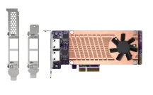 QNAP - QM2-2P2G2T - QM2 Series, 2 x PCIe 2280 M.2 SSD Slots, PCIe Gen3 x 4 , 2 x  Intel I225LM 2.5GbE NBASE-T port