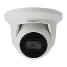 Hanwha - QNE-8011R - Wisenet Q mini network outdoor flateye camera, 5MP @ 30fps, 2.8mm fixed focal lens (104°), triple codec H.265/H.264/MJPEG with Wisestream II, 120dB WDR, IR LEDs range 65', defocus detection, hallway View, built-in SD card slot (1