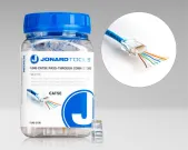 Jonard - RJ45-5100 - RJ45 Cat5/5e Pass-Through Connectors, 100 Pcs In Jar