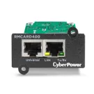 CYBERPOWER - RMCARD400 - Gigabit SNMP Card for remote management and monitoring of a UPS with a web browser (HTTP/HTTPS) or NMS (SNMPv1/v3). Event notifications via email, SMMP traps, Syslog and user upgradeable firmware. Includes port for connecting