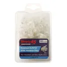 Simply 45 - S45-0111 - Standard RJ11/RJ12 Modular Plugs, Clear Tint - 100PC/Clamshell