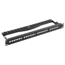 Simply 45 - S45-2024U - 24 Port Unloaded UTP Keystone Patch Panel, 1RU, Cable Management Bracket, cable ties and rack screws. 1ea/box