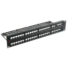 Simply 45 - S45-2048U - 48 Port Unloaded UTP Keystone Patch Panel, 2RU, Cable Management Bracket, cable ties and rack screws. 1ea/box