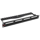 Simply 45 - S45-2624 - 24 Port Loaded UTP Cat6 Patch Panel, 1RU, 110 style, Cable Management Bracket, Cable Ties and Rack Screws. 1ea/box