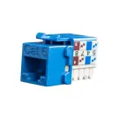 Simply 45 - S45-3690BL-25 - Cat6 UTP 90° Blue Keystone 110 Style, Dust Cover, IDC Cap - 25/Pack