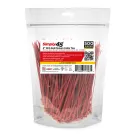 GoSimplyConnect - S45-70418P-500 - 4" 18lb UV Red Plenum Cable Ties - 500pc Bag