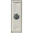 SECO-LARM - SD-71002-V0 - Shunt (maintained) N.C. turn-to-open keylock switch in a slimline stainless-steel plate. Key #1300.