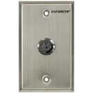 SECO-LARM - SD-72002-V0 - Shunt (maintained) N.C. turn-to-open keylock switch in a single-gang, stainless-steel plate. Key # 1300.