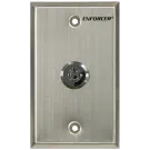 SECO-LARM - SD-72051-V0 - Spring-loaded (momentary) N.C. turn-to-open keylock switch, in single-gang stainless-steel plate. Key #1300.