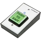 SECO-LARM - SD-862T-GWSQ - Wireless green 2" square "PUSH TO EXIT" button with built-in RF transmitter. Use with SECO-LARM 315MHz receivers. 9VDC Battery (included) operation with LED to indicate low battery. Place on desktop or mount on wall. Englis