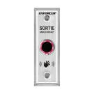 SECO-LARM - SD-9163-KS1Q - Outdoor No-Touch Sensor with Spanish message, slimline. Adjustable sensing range and relay trigger duration. "SALIDA SIN TOCAR" printed on plate. ETL Listed. Conforms to UL Std. 294