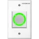 SECO-LARM - SD-927PWCQ - IR No-Touch Request-To-Exit Sensor with white plate & white body. Green illuminated ring turns red and 3A relay is triggered when hand is passed in front of the plate. Includes decals in English, Spanish, and French.