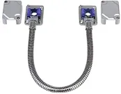 SECO-LARM - SD-969-T15Q/S - Armored Door Cord with Terminal Blocks (Silver), Maximum Current 34@30VAC/VDC, Cord Length 15" (39cm)