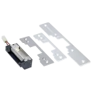 SECO-LARM - SD-996C-NUQ - 12/24 VDC Universal Door Strike. Includes three face plates for nearly any type of door. Fail-safe (door unlocks when power is lost) or fail-secure (door locks when power is lost) operation. UL listed.