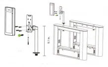 ZKteco USA - SF-Turnstile-Pole - SpeedFace Series readers