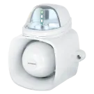 SECO-LARM - SH-816S-SMQ/C - 4-in-1 Multi-Purpose Siren/Strobe (Clear). The ENFORCER 4-in-1 Multi-Purpose Siren/Strobe is multiple communication and signaling devices in one: siren, internal message (up to 2MB .WAV or MP3), broadcast, and (SH-816S-SMQ